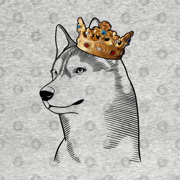 Siberian Husky Dog King Queen Wearing Crown by millersye